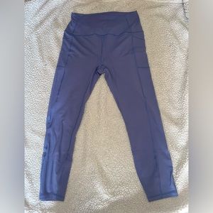 Lilac/Light Blue Above Ankle Workout Leggings